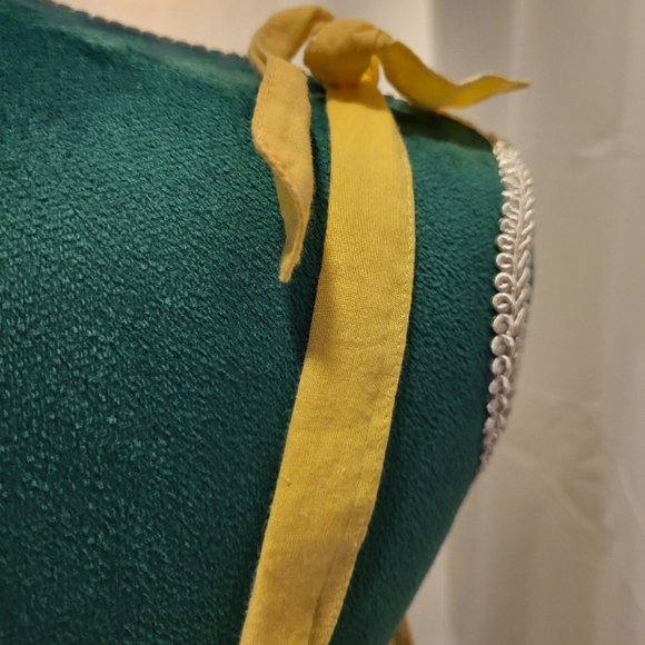 Anthropologie Odille Floral Embroidered Hem Yellow Tank Medium - Picture 5 of 11